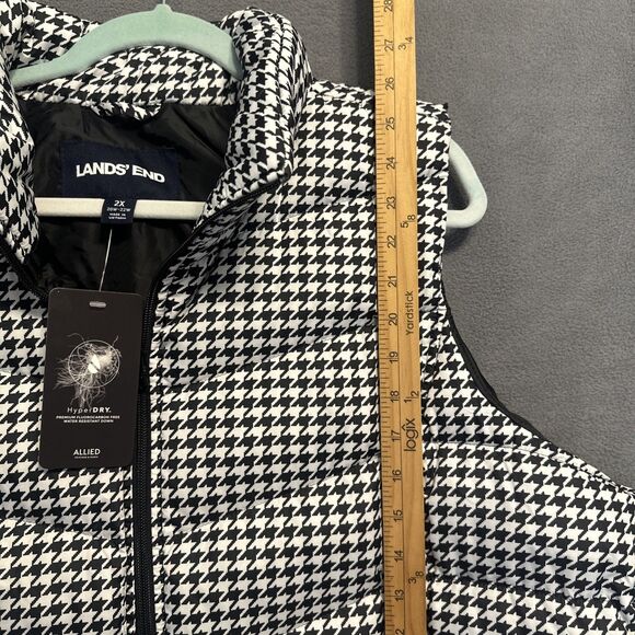 Lands' End Houndstooth Puffer Vest - Picture 6 of 8